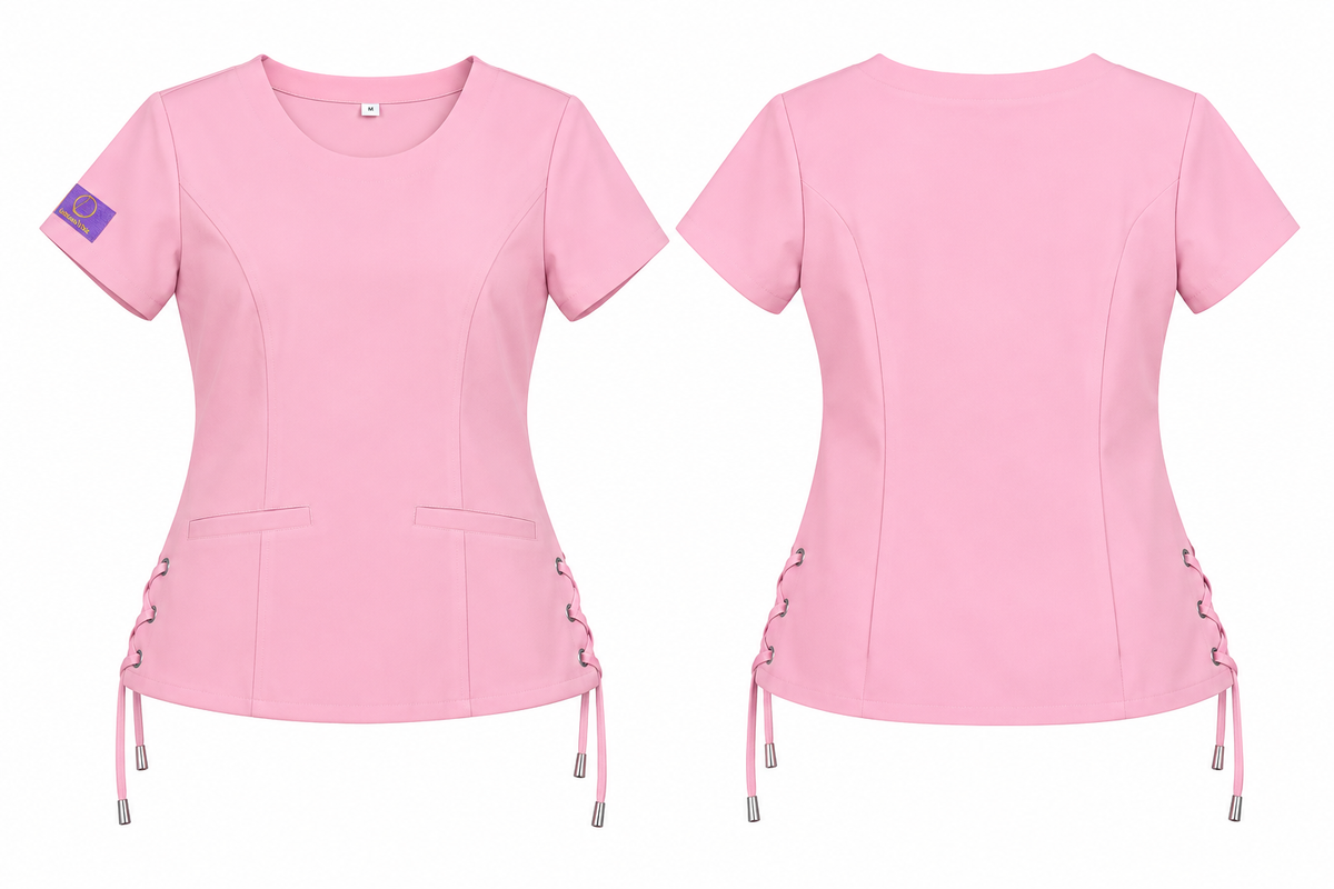 LeisureVybz™ Harmony Lace Scrub Top