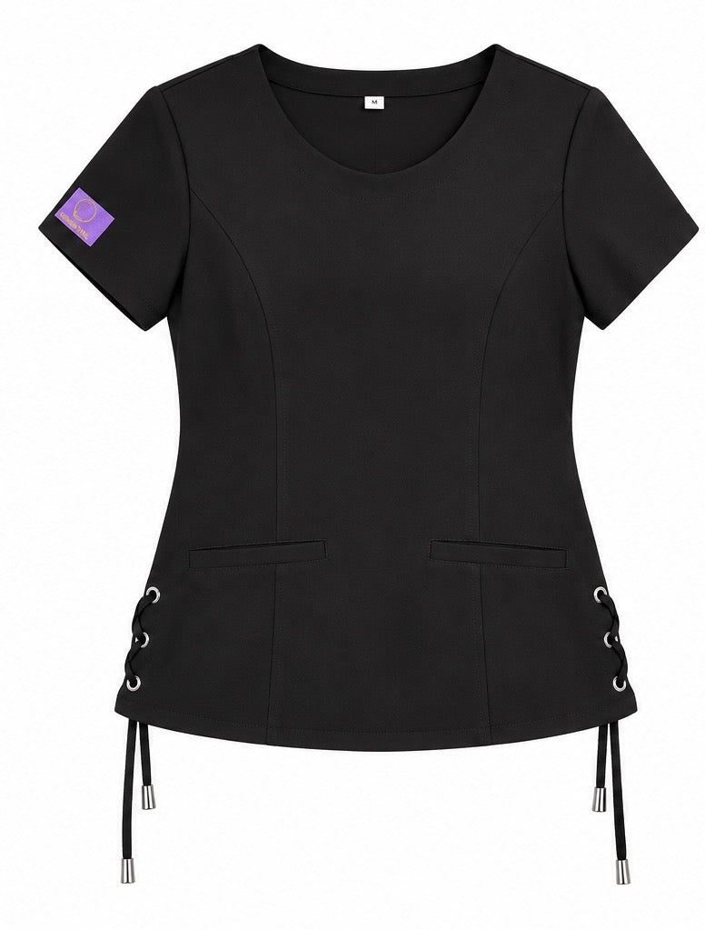 LeisureVybz™ Harmony Lace Scrub Top