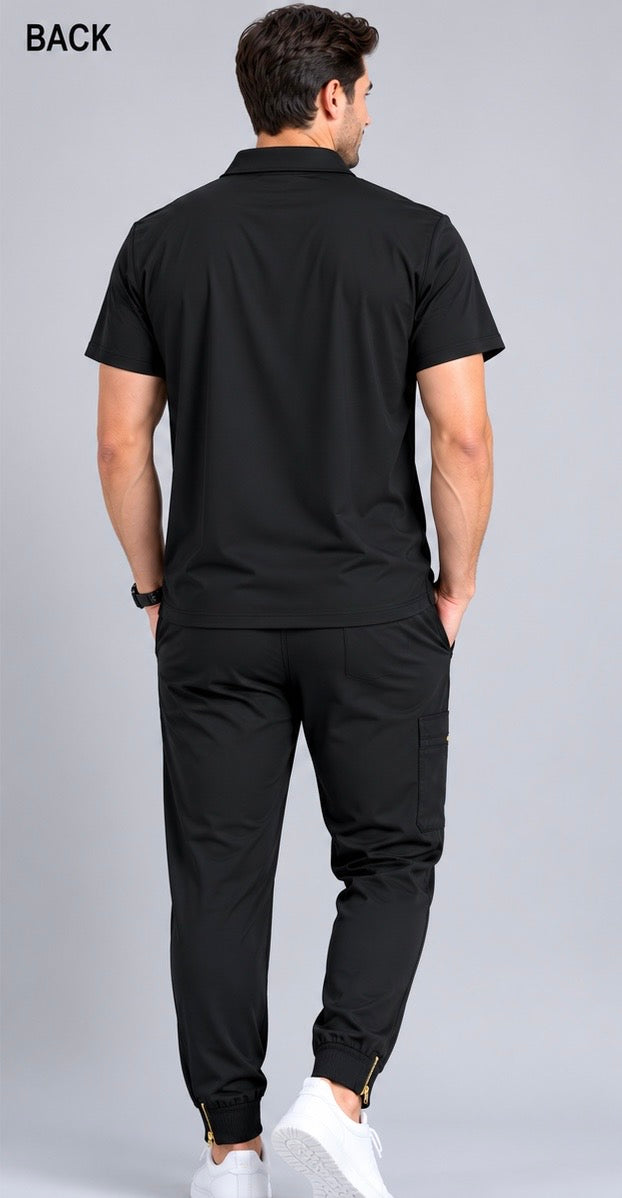 LeisureVybz™ Men’s Executive Polo Scrub Set
