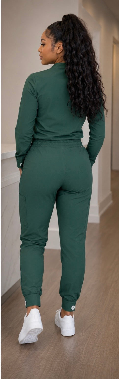 LeisureVybz™ Signature Long Sleeve Scrub Set