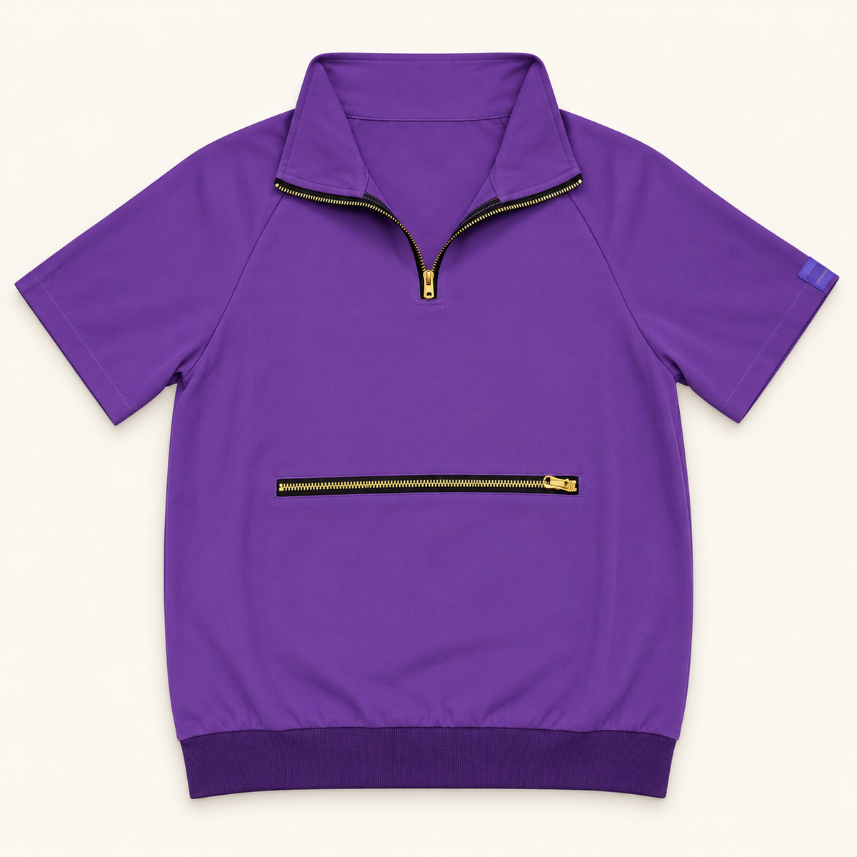 LeisureVybz™ FlexZip Short Sleeve Scrub Top