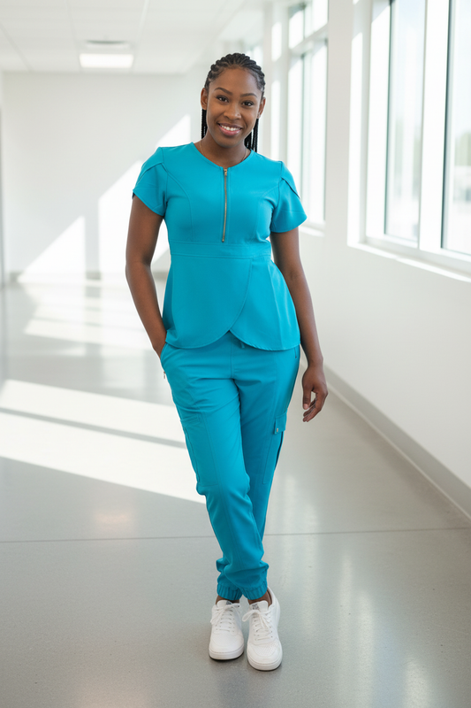 LeisureVybz PepluxFit Teal - Hospital Background